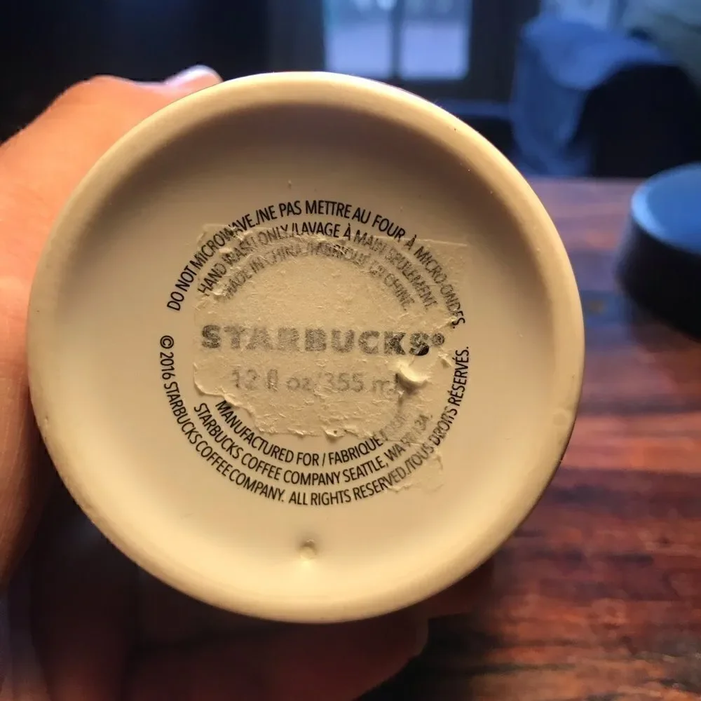 Starbucks Ceramic Christmas snowy tree tumbler